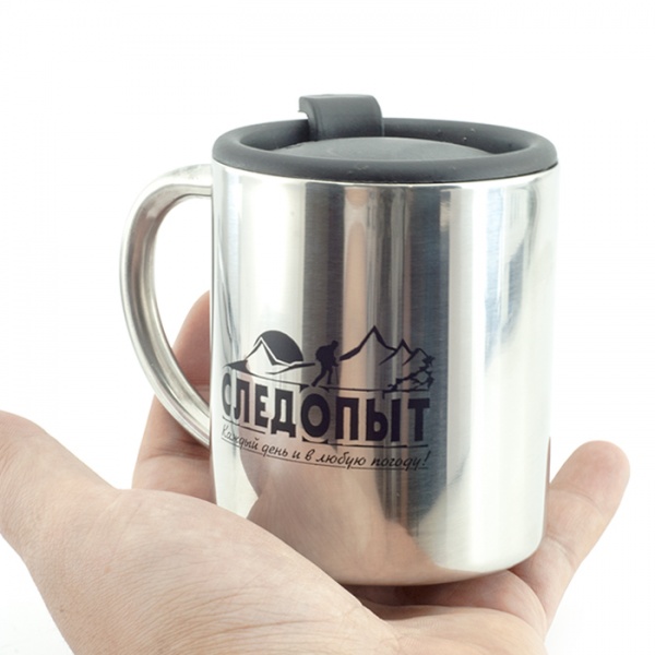 Термокружка "СЛЕДОПЫТ", с крышкой, 200 мл.