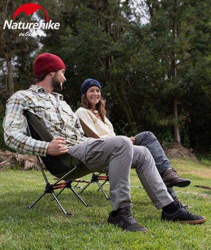 Кресло туристическое Naturehike YL08 складное,чёрное, до 120 кг
