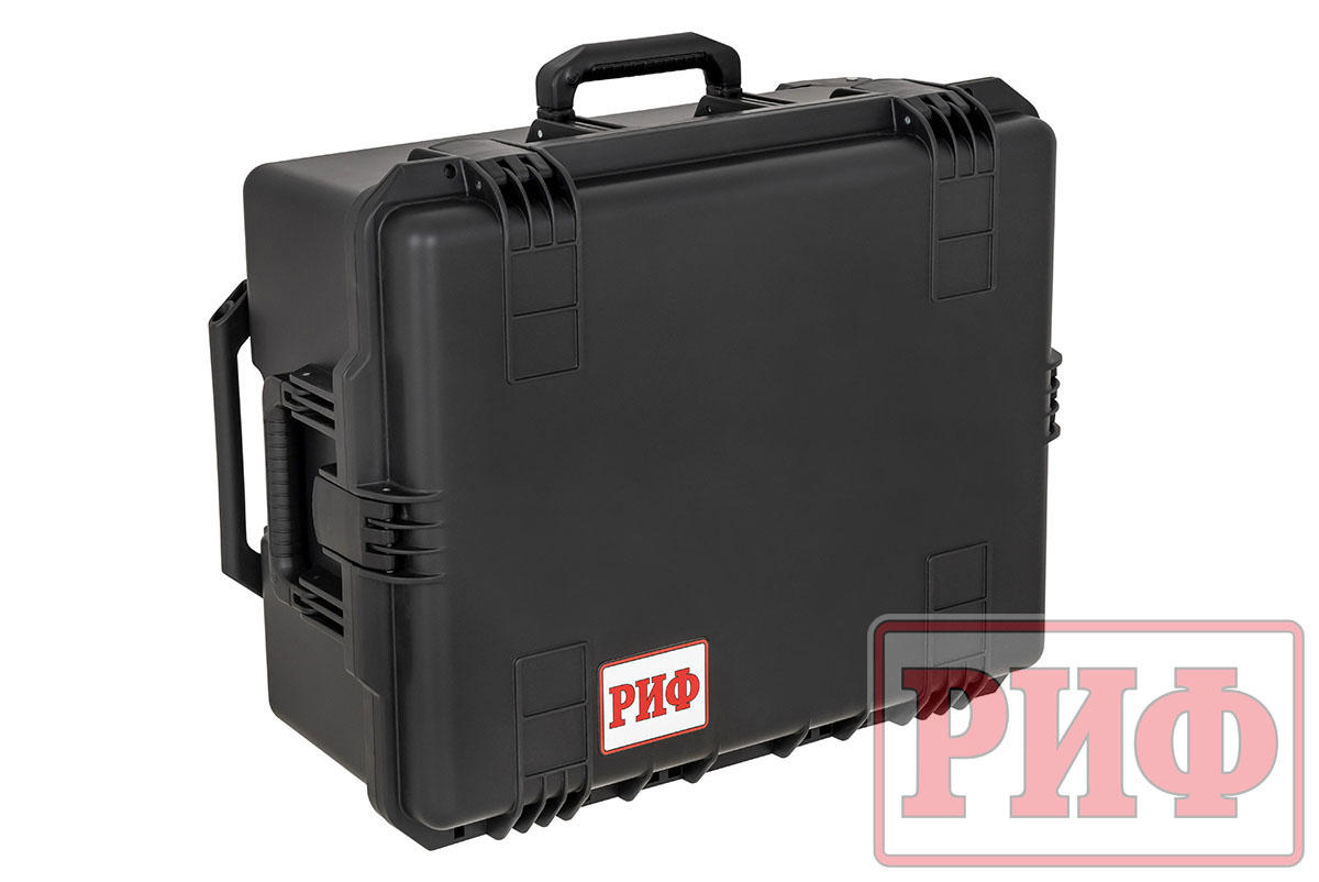 Кейс защитный ударопрочный РИФ 625x500x297 мм на колесах с телескопической ручкой IP67 Кейс защитный ударопрочный РИФ 625x500x297 мм на колесах с телескопической ручкой IP67