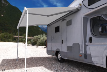 Маркиза автомобильная РИФ 4,5х2,5 м кассетная с электроприводом, корпус черный