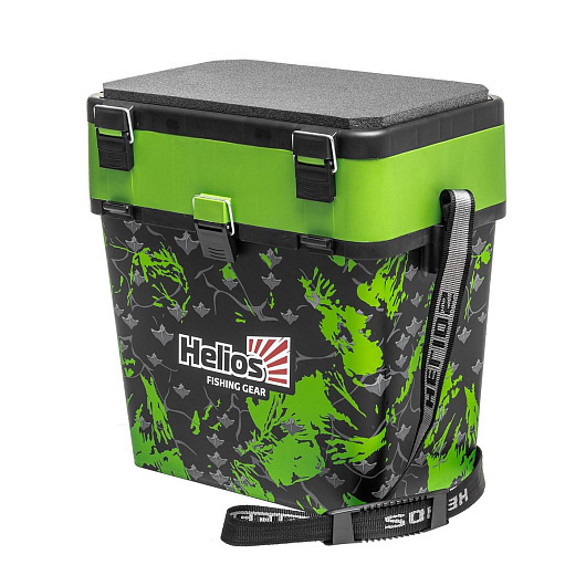 Ящик рыболовный зимний HELIOS SHARK, 19 л, салатовый