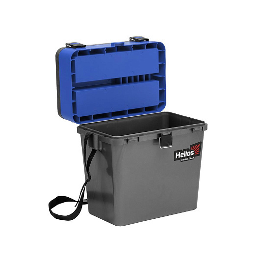 Ящик рыболовный зимний HELIOS, 19 л, серый/синий