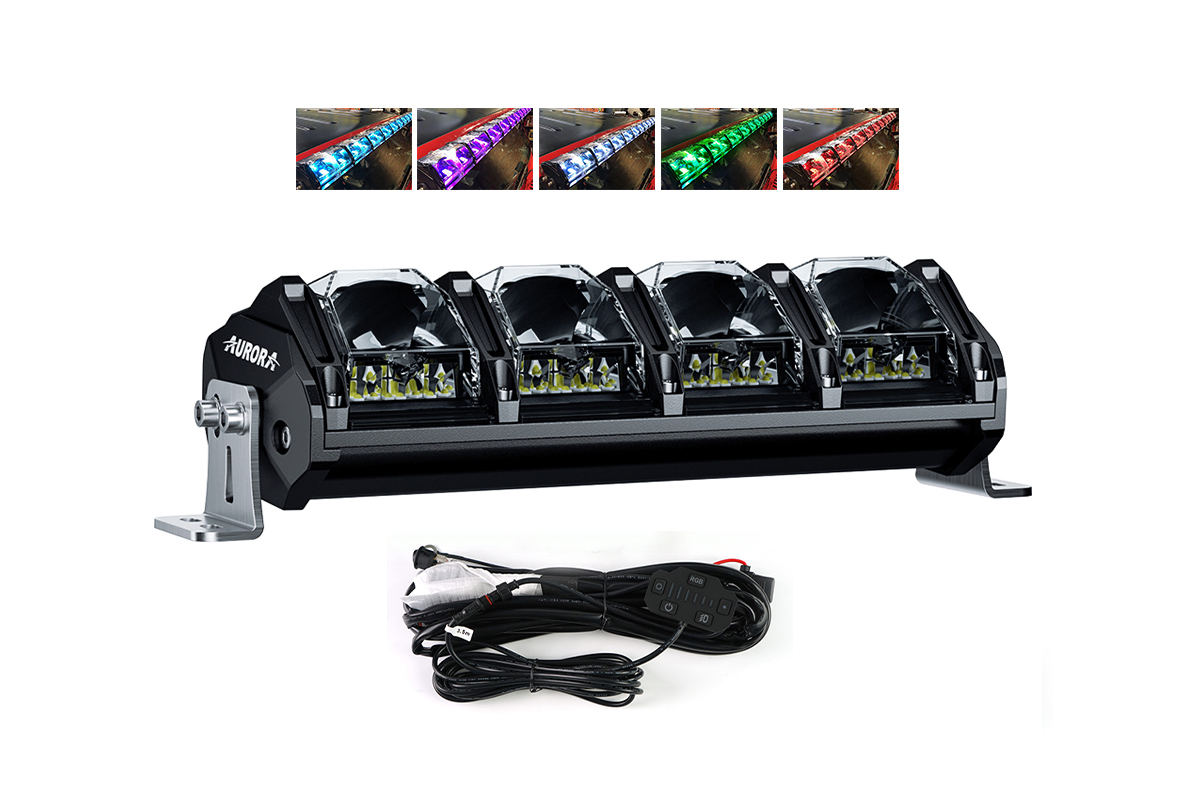 Светодиодная фара комбинированного света AURORA 254 мм 124W LED (серия RGB)