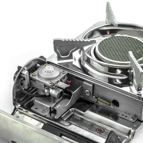 Плита газовая портативная СЛЕДОПЫТ SPARK керамическая конфорка цанговый баллон