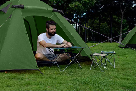 Палатка Naturehike P-Series 2-местная, алюминиевый каркас, зеленая