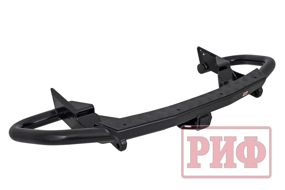 Бампер РИФ силовой задний Haval H5 2019-2021 c квадратом под фаркоп