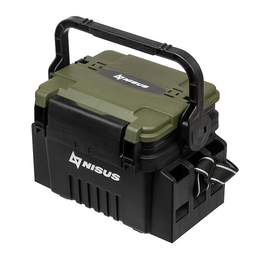Ящик форелевый NISUS 30x21.5x25 см, черный с зеленым