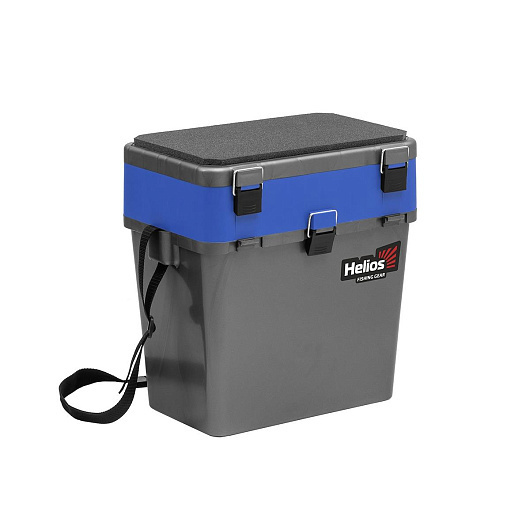 Ящик рыболовный зимний HELIOS, серый/синий