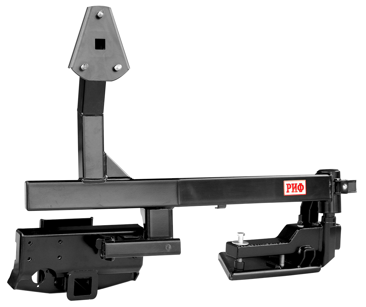 Калитка РИФ с фаркопом в штатный задний бампер Toyota Land Cruiser 200 2008-2015 под штатное колесо