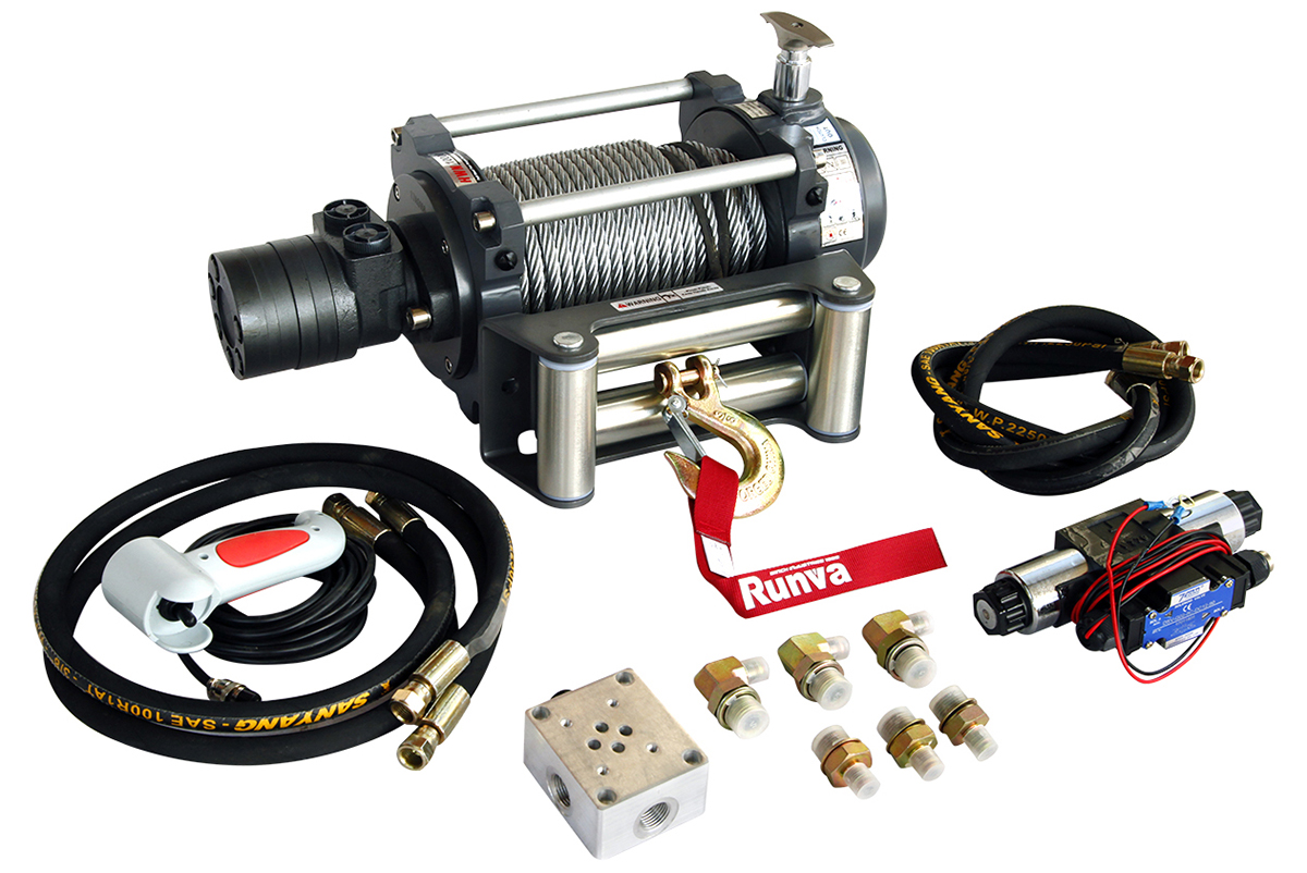 Лебёдка гидравлическая Runva 10000 lbs 4536 кг