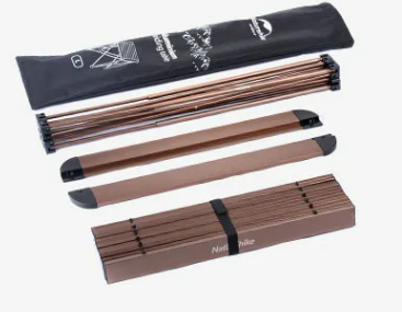 Стол туристический Naturehike алюминиевый, 69,5х69,5х56 см, складной, серый