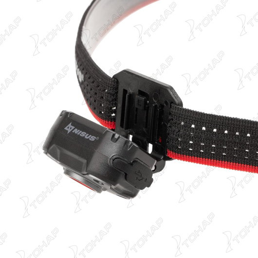 5 Фонарь налобный NISUS PRO 670 LM, IPX5, USB