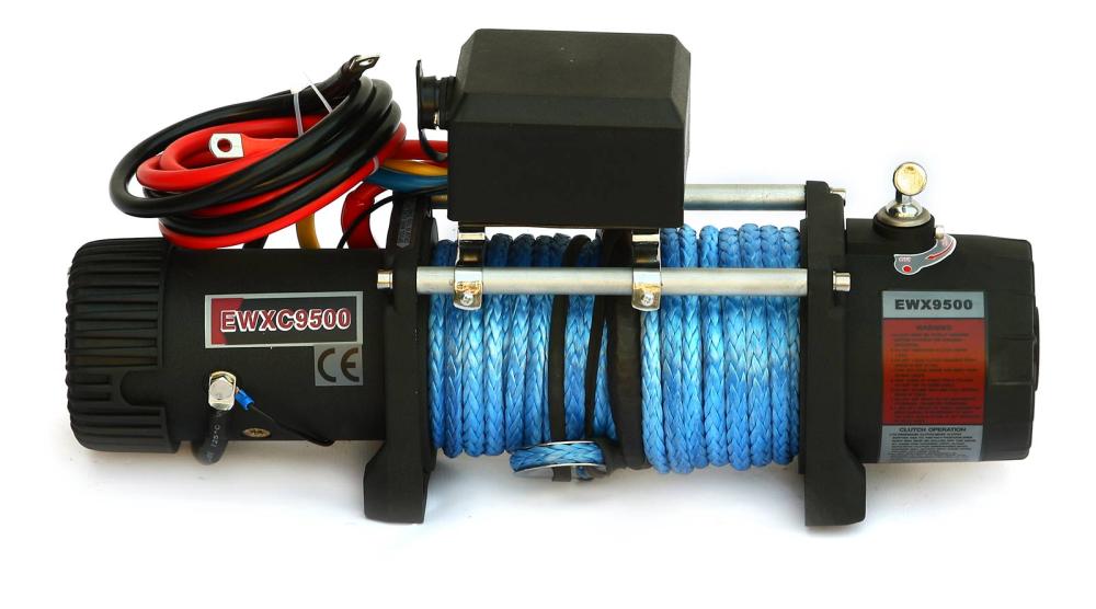Лебёдка электрическая высокоскоростная 12V Runva EWXC9500SSR 4350 кг (синтетический трос)