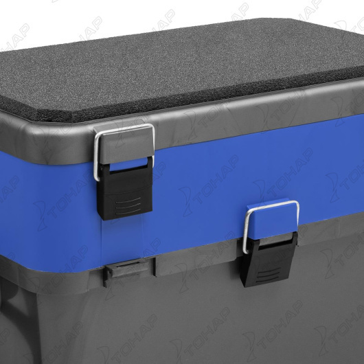 Ящик рыболовный зимний HELIOS, 19 л, серый/синий