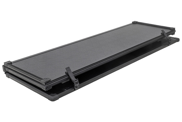 Крышка кузова РИФ для Toyota Tundra 2022+, трёхсекционная 2038,3х1797/1730 мм, алюминиевая, черная (6,5 ft)