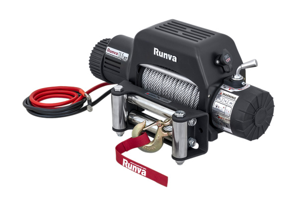 Лебёдка электрическая 12V Runva 13500 lbs 6136 кг стальной трос