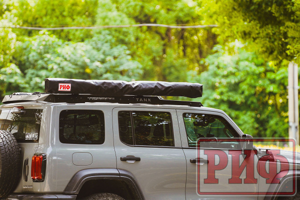 Маркиза автомобильная РИФ веерная, безопорная 2,5х2,5 м (правая)