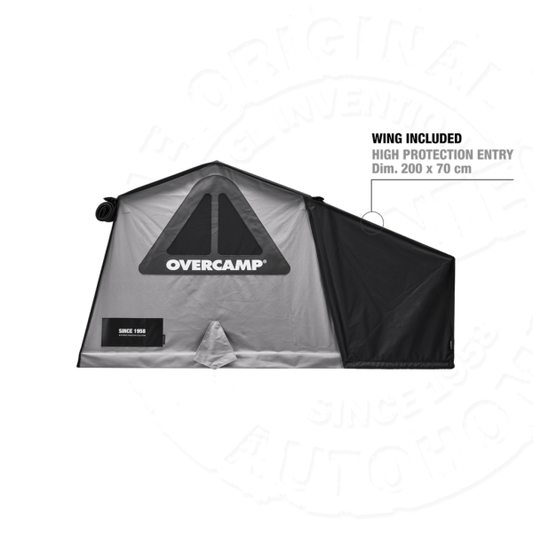 Палатка на крышу автомобиля AUTOHOME OVERCAMP MEDIUM тент карбон, лестница 215 мм