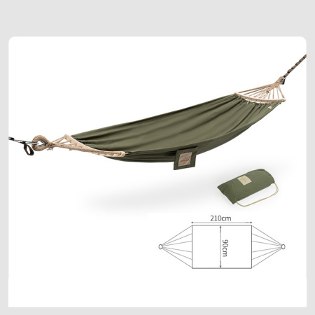 Гамак Naturehike, туристический, хлопковый, зеленый