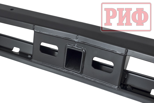 Бампер РИФ силовой передний Renault Duster 2021+ с квадратом под фаркоп и защитой радиатора