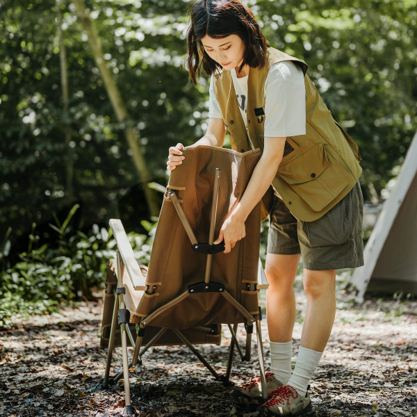 Кресло туристическое Naturehike Nightfall T08 складное, до 110 кг, коричневое