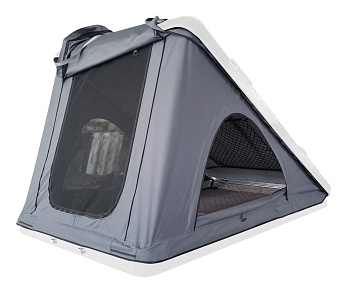 Палатка на крышу автомобиля РИФ Hard RT05-125W, корпус белый, тент светло-серый, 210х125х150