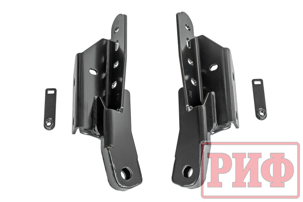 Бампер РИФ силовой передний УАЗ Патриот 2015+ с квадратом под фаркоп и защитой рулевых тяг стандарт