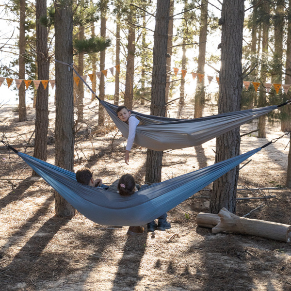 Гамак Naturehike без планок, туристический двойной, эпонж, синий