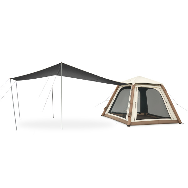 Палатка Naturehike Ango Air Pro, 3-местная, быстросборная, надувной каркас, коричневая