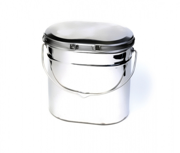 Котелок туристический 10 л., высокий, нержавеющая сталь, крышка с ручками