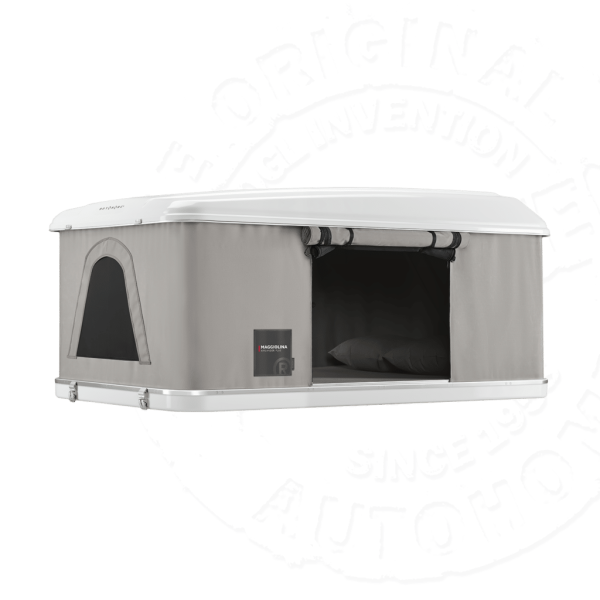 Палатка на крышу автомобиля AUTOHOME MAGGIOLINA AIRLANDER PLUS SMALL GRAY X-LONG, серый тент, лестница 215 мм