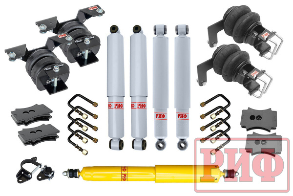 Лифт-комплект газовый с пневмоподвеской РИФ на ГАЗ Соболь 2018+ 30 мм