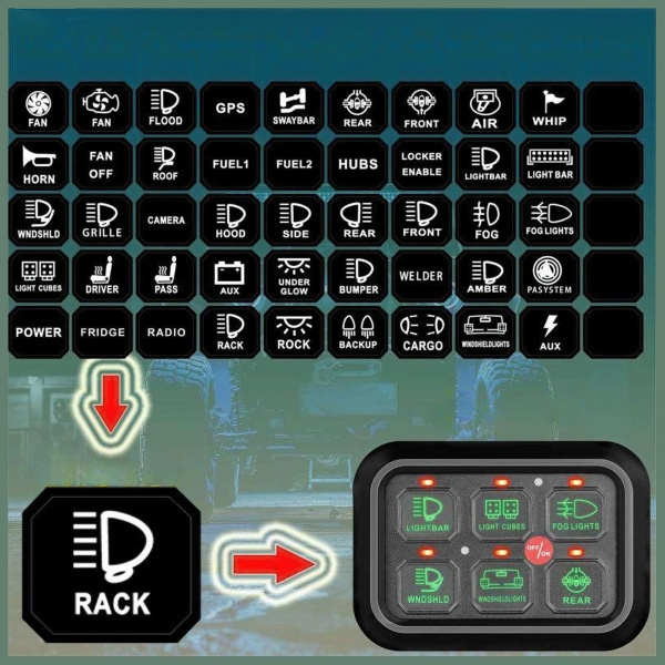 Панель переключателей AURORA групповая 6 шт.