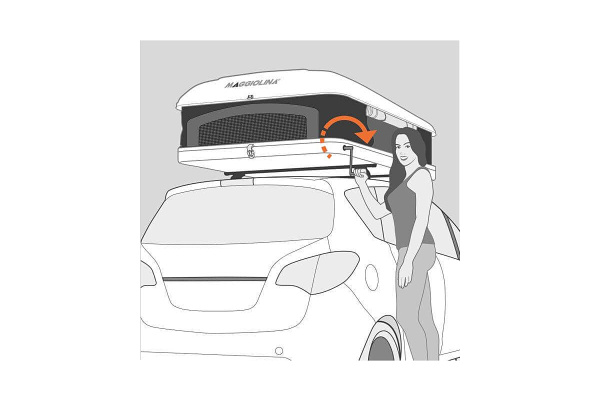 Палатка на крышу автомобиля AUTOHOME MAGGIOLINA GRAND TOUR SMALL 360 BLACK STORM, чёрный тент