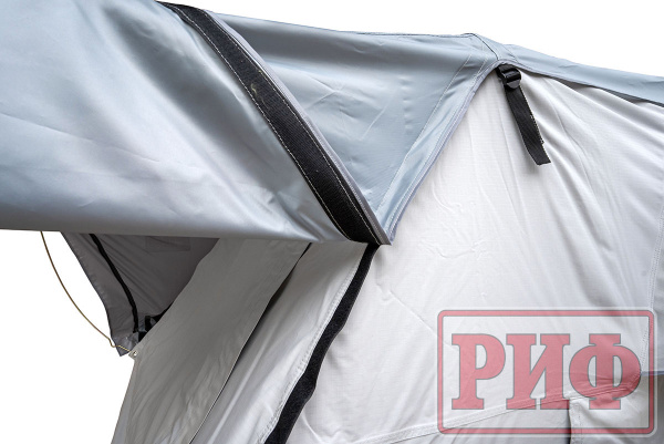 Палатка на крышу автомобиля РИФ Hard RT03-165W, корпус белый, тент серый