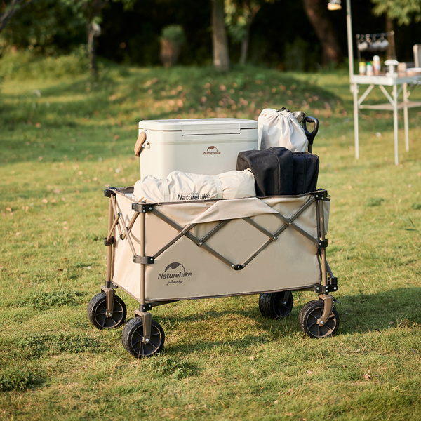 Тележка туристическая Naturehike TC 03 88х53х103 см, 186 л, бежевая