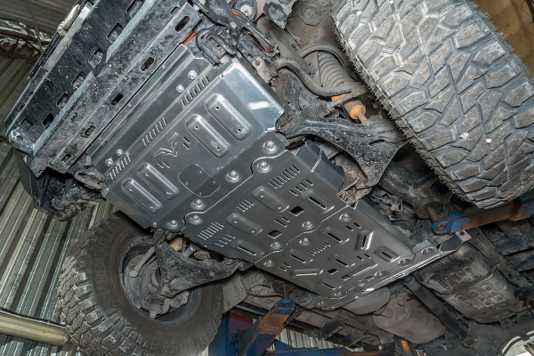 Защита Falcon радиатора, картера, РК, КПП для GWM Poer, бензин, алюм. 8 мм