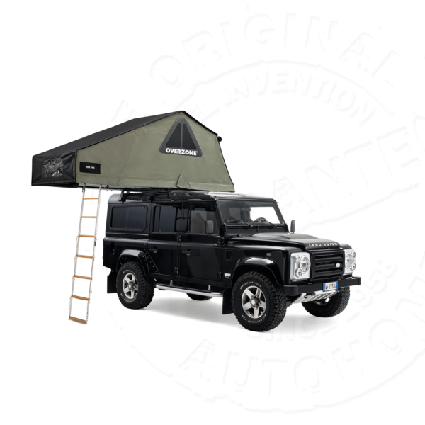 Палатка на крышу автомобиля AUTOHOME OVERZONE SMALL STANDARD, тент песочный, лестница 220 мм