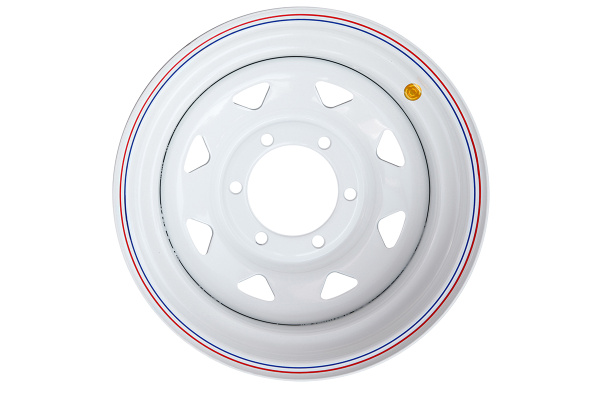 Диск усиленный Тойота Ниссан стальной белый 6x139,7 8xR15 d110 ET-19 (треуг.мелкий)