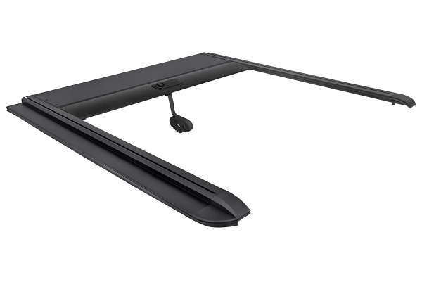 Крышка кузова РИФ для Changan Hunter Plus, роллета раздвижная 1650х1666 мм, алюминиевая, черная