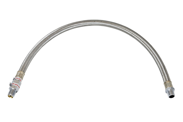 Шланг метализированый  50 см с обратным клапаном 1/4