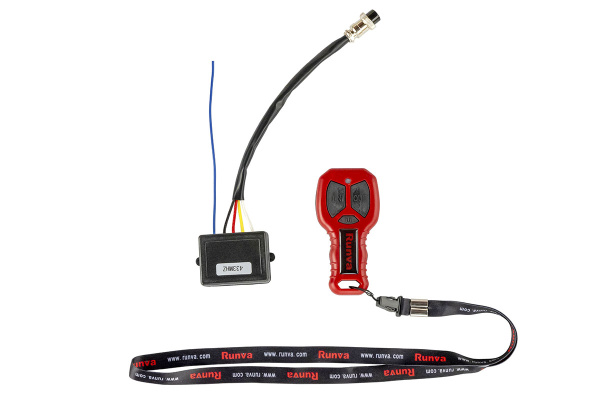 Лебёдка электрическая 12V Runva 3500A lbs 1588 кг (синтетический трос)