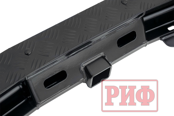 Бампер РИФ силовой задний Renault Duster 2015-2020 c квадратом под фаркоп