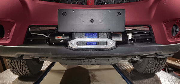 Площадка РИФ под лебёдку в штатный бампер JAC T6, SOLLERS ST6