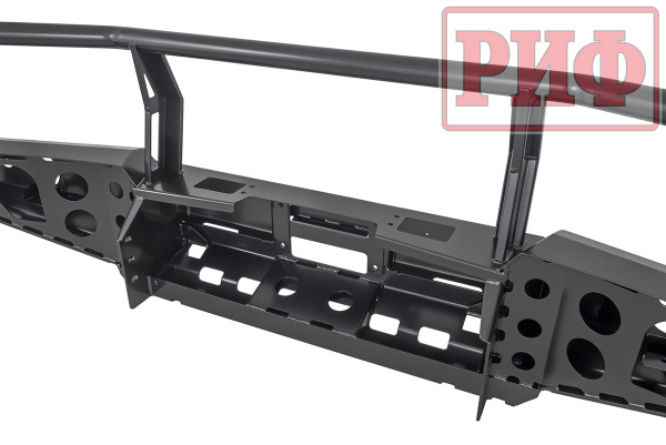 Бампер РИФ силовой передний TLC 200 2007-2015 c доп. фарами, защитной дугой и защитой бачка омыв.