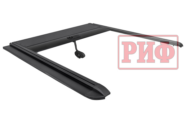 Крышка кузова РИФ для Changan Hunter Plus, роллета раздвижная 1650х1666 мм, алюминиевая, черная