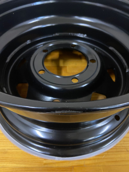 Диск усиленный УАЗ стальной черный 5x139,7 7xR15 d110 ET+10 (треуг. мелкий) (уценка)