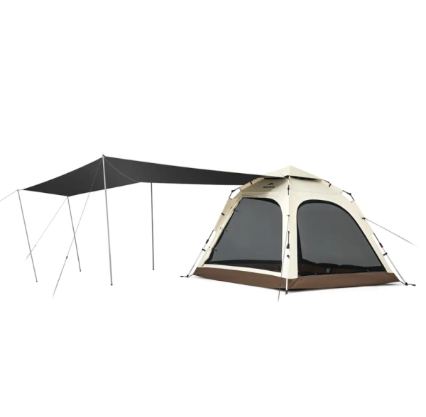 Палатка Naturehike Ango 3-местная, быстросборная, коричневая