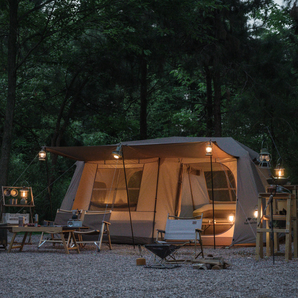 Палатка Naturehike Village 13 автоматическая 5-8-местная, коричневая BlackOut