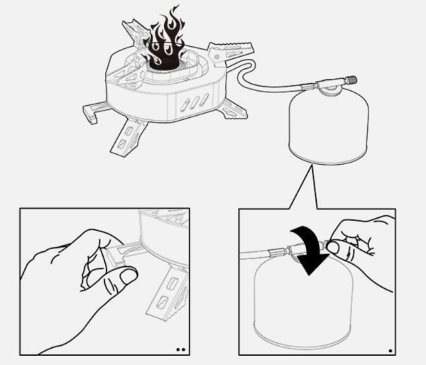 Горелка газовая Naturehike портативная 4.4 кВт